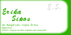 erika sipos business card